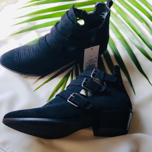 Universal Thread Shoes - Women's Triple Buckle Cut Out Western Boots